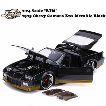 JADATOYS 1:24  BTM 1985 Chevy Camaro Z28 Metallic Black  ミニカー アメリカン雑貨画像