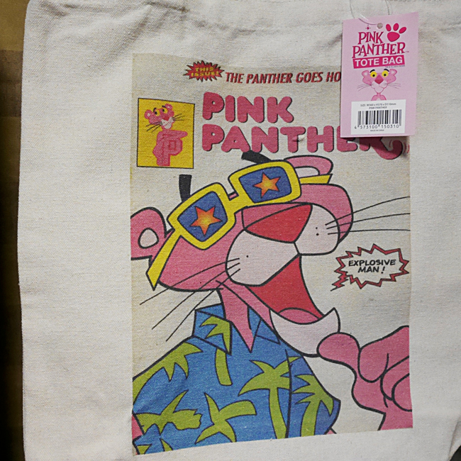 アメリカン コミックトートバック　エコバッグ　ピンクパンサー　MR.ピーナッツ　レディキロワット画像