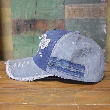 RockShanle 刺繍 ダメージキャップ　ベースボールキャップ　アメカジ　アメリカン雑貨の画像