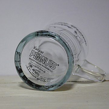 スヌーピー チャーリーブラウン 耐熱マグ  ガラス製　アメリカン雑貨　画像