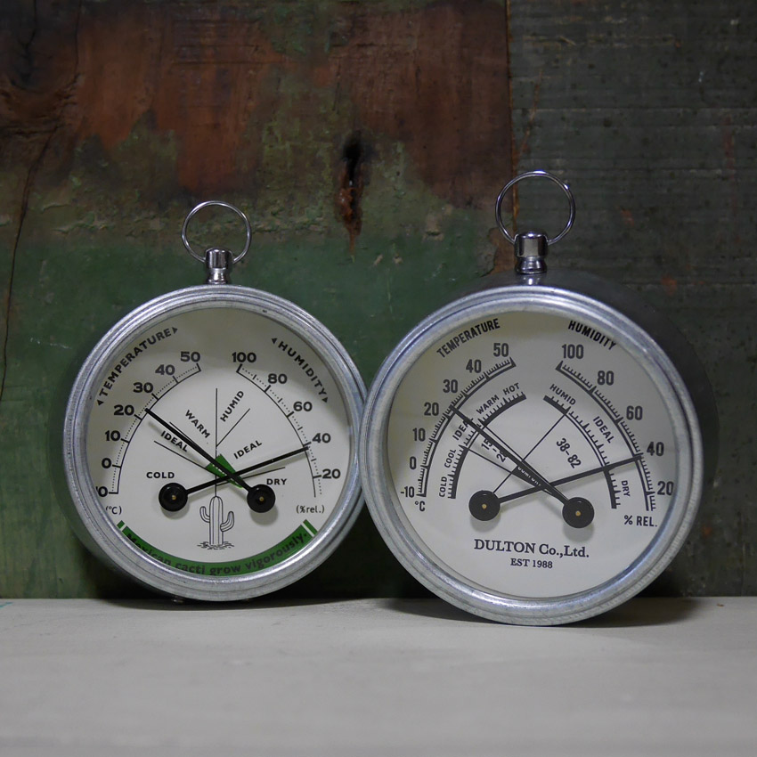 激安特価日用品/生活雑貨/旅行ダルトン 温度計・湿度計 Thermo-hygrometer ラウンド アメリカン雑貨