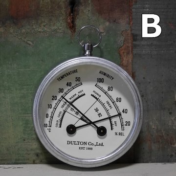 ダルトン　温度計・湿度計　Thermo-hygrometer　ラウンド　  アメリカン雑貨画像