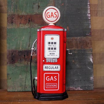 ガソリンポンプ ブリキのおもちゃ インテリア オブジェ　アンティークガスポンプ　アメリカン雑貨画像