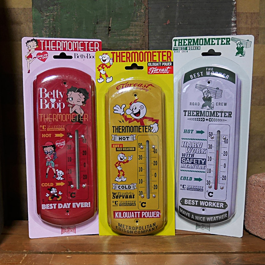 アメリカンスティール　サーモメーター　温度計　 アメリカン雑貨の画像