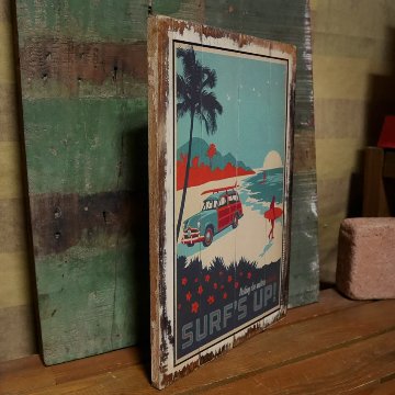 ハワイアン パンナム ヴィンテージ看板 インテリア HAWAII 木製看板 ウッドサイン　アメリカン雑貨画像