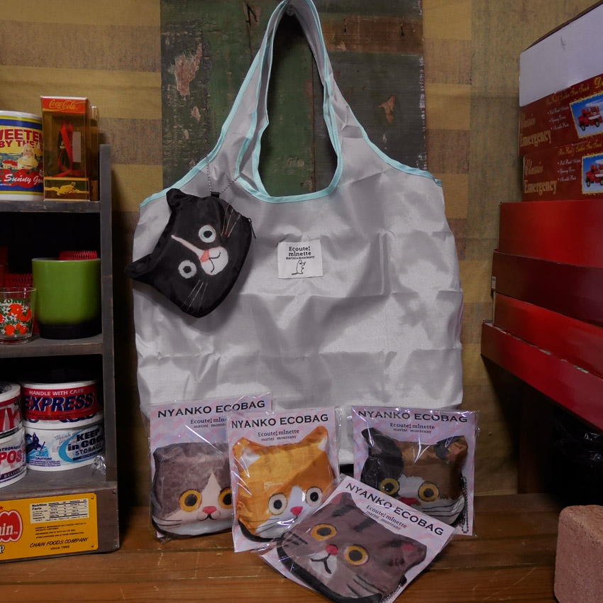 ECOUTE エクート エコバッグ E.minetteニャンコ ポーチの画像