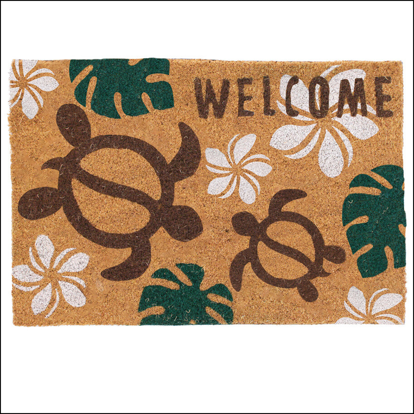 フロートホヌ Coir mat  ハワイアンコイヤーマット ウェルカム 玄関マット   の画像