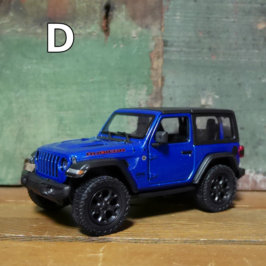 ジープ ラングラー 2018 ミニカー Jeep Wrangler KiNSMART 1/34 レトロミニカー アメリカン雑貨の画像