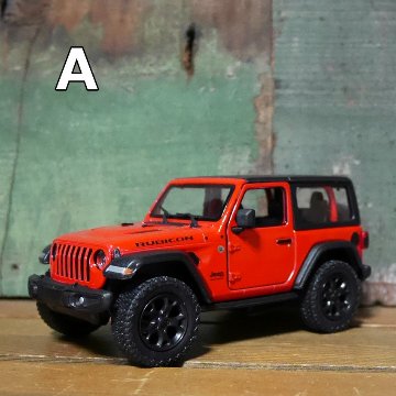 ジープ ラングラー 2018 ミニカー Jeep Wrangler KiNSMART 1/34 レトロミニカー アメリカン雑貨の画像