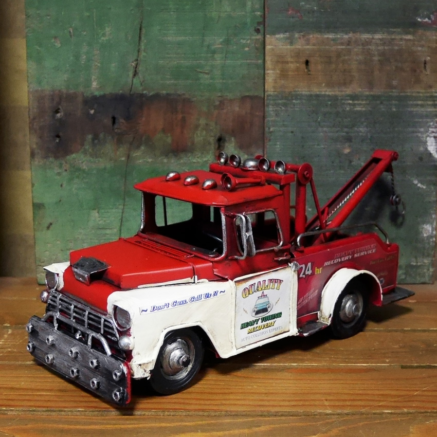 ヴィンテージカー レッカー車 tow truck ブリキのおもちゃ アメリカン雑貨