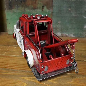 ヴィンテージカー レッカー車 tow truck　ブリキのおもちゃ アメリカン雑貨画像