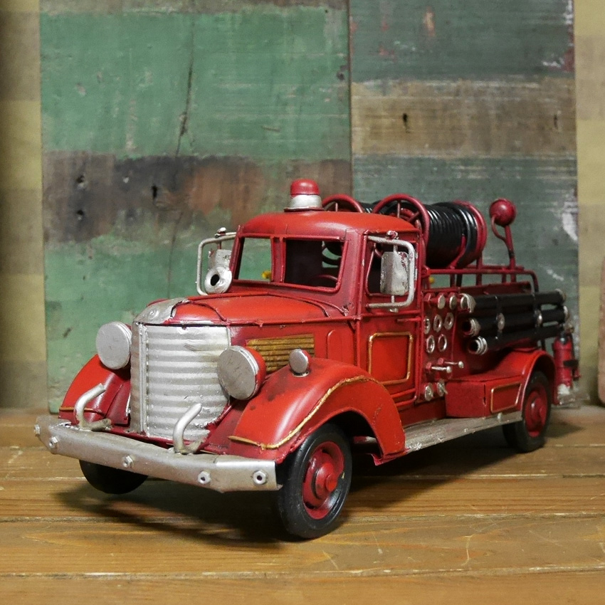 ヴィンテージカー消防車 fireengine ブリキのおもちゃ アメリカン雑貨(tc-80)|創作品モール あるる