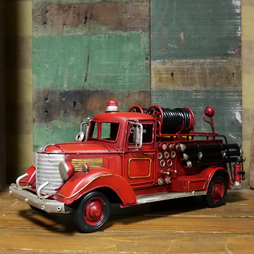 ヴィンテージカー消防車 fireengine ブリキのおもちゃ アメリカン雑貨画像