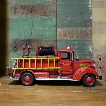 ヴィンテージカー消防車 fireengine ブリキのおもちゃ アメリカン雑貨画像