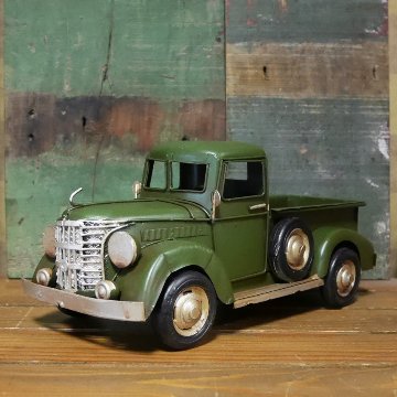 ヴィンテージカー　ピックアップトラック truck ブリキのおもちゃ アメリカン雑貨画像