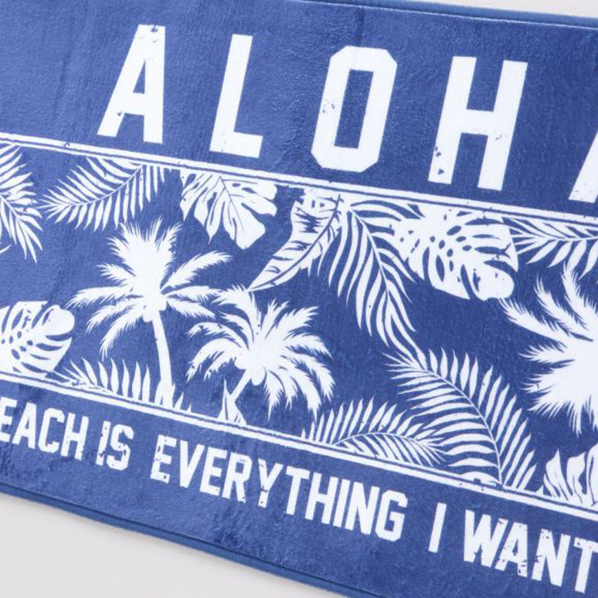 ハワイアン コクアフロアマット ALOHA　ロングインテリアマット　キッチンマット　アメリカン雑貨画像