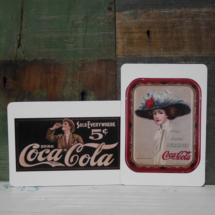 コカコーラ ポストカード型 マグネット コカ・コーラレトロ4枚セット CocaCola アメリカン雑貨