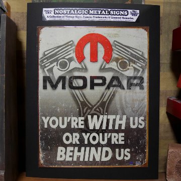  MOPAR BEHIND US MS2015モパーブリキ看板 ティンサイン　アメリカン雑貨画像