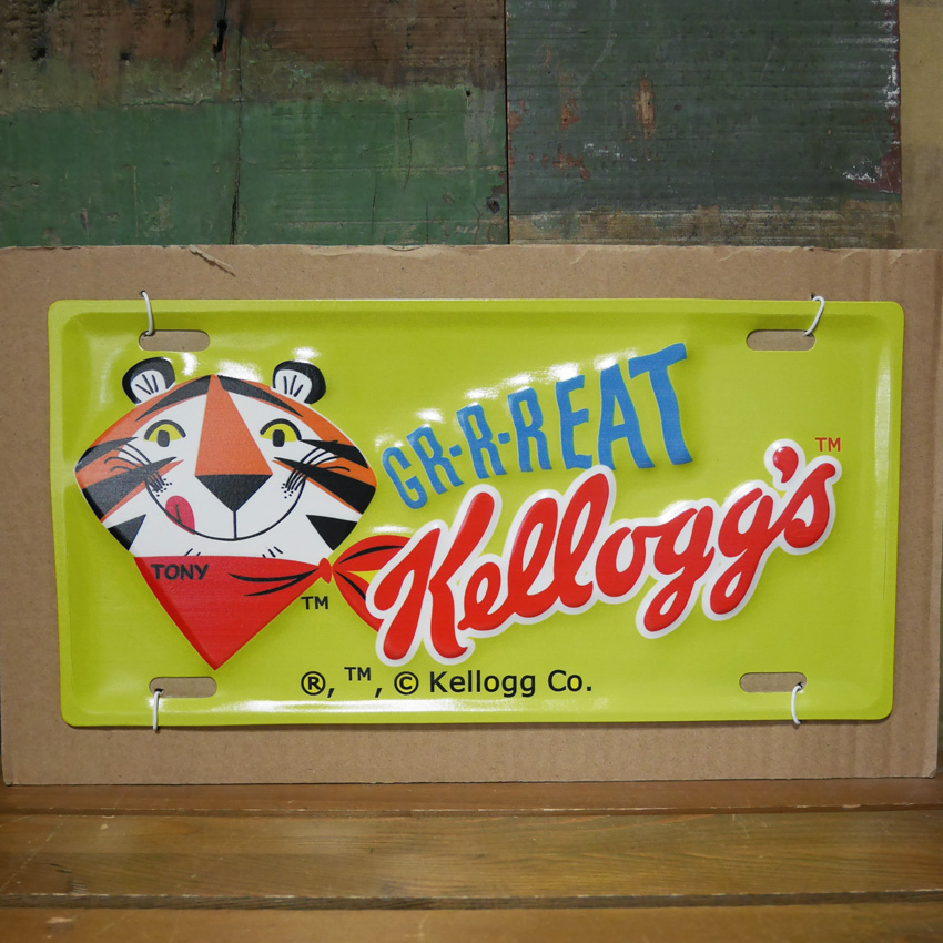 ケロッグ トニータイガー アドバタイジング看板 KELLOGGS CMプレート　アメリカン雑貨画像