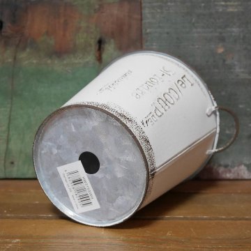 ルクープスリー ラウンド ブリキポット SS プランター 鉢　ガーデニング雑貨　カントリー雑貨　　画像