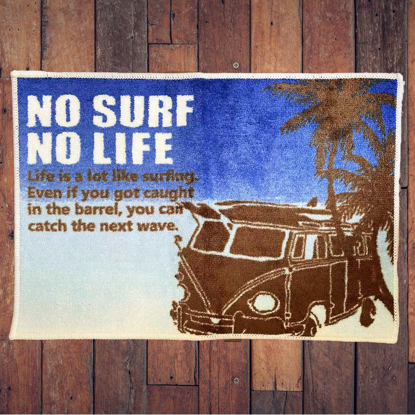 ハワイアン インテリアマット NO SURF NO LIFE バスマット キッチンマット 玄関マット　アメリカン雑貨画像