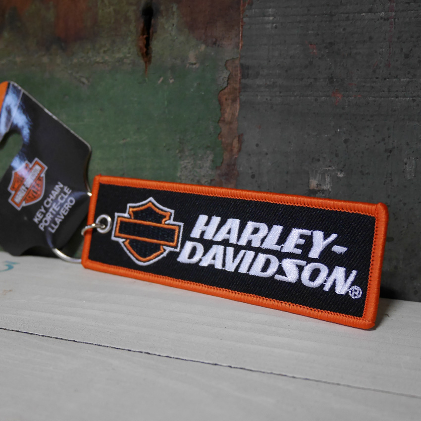 ハーレーダビッドソン  エンブロイデッド ウーブン  Harley-Davidson キーホルダー 画像