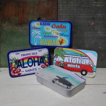 アロハ  Aloha ハワイアン マルチフリー缶 収納 小物入れ アメリカン雑貨画像