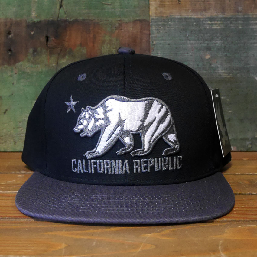 フラット バイザー キャップ CALIFORNIA REPUBLIC CALI BEAR 帽子 アメカジ　アメリカン雑貨画像