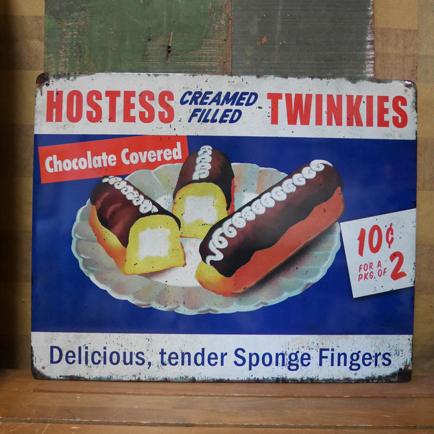 メタルサイン Hostess Twinkies ホステス トゥインキー ブリキ看板 アメリカン雑貨画像