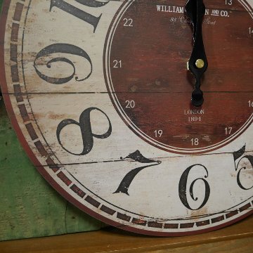 掛け時計 オールドルック ウォールクロック WILLIAM アメリカン雑貨画像
