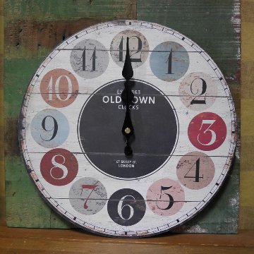 掛け時計 オールドルック ウォールクロック OLD TOWN アメリカン雑貨画像