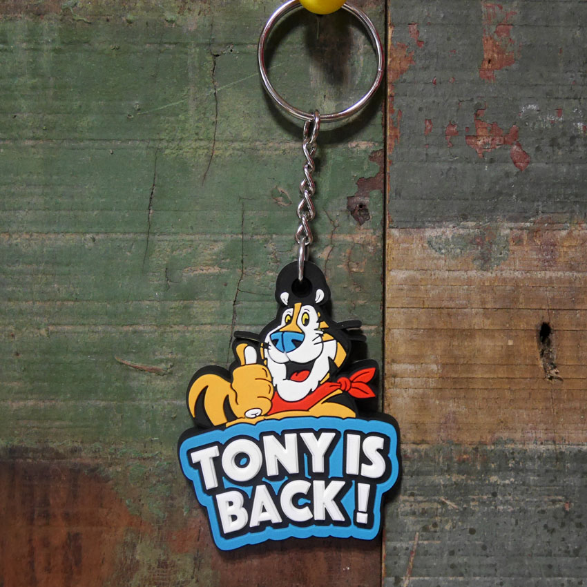 ラバー キーホルダー  ケロッグ トニータイガー TONY IS BACK　キーリング　アメリカン雑貨画像