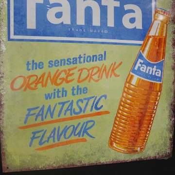 ブリキ看板 ファンタ インテリア Fanta アンティーク ティンサイン コカ・コーラ アメリカン雑貨画像