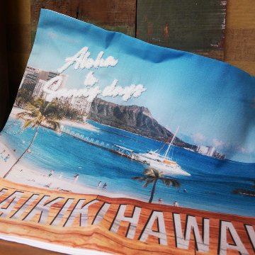 ハワイアン クッションカバー モアニフォト HAWAII  ALOHA 背当てクッション画像