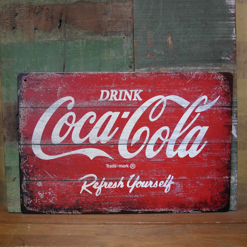  コカ・コーラ A4サイズ看板　ティンサイン　コークサイン看板　アメリカン雑貨の画像