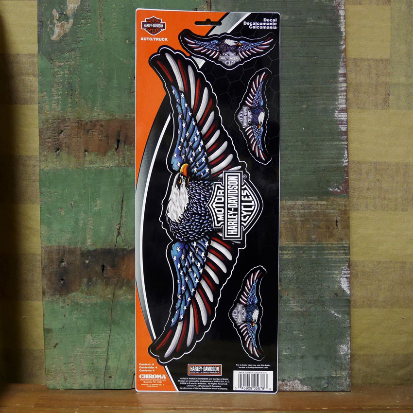 ハーレーダビッドソン イーグル ステッカー ダイカットラージデカール　アメリカン雑貨の画像