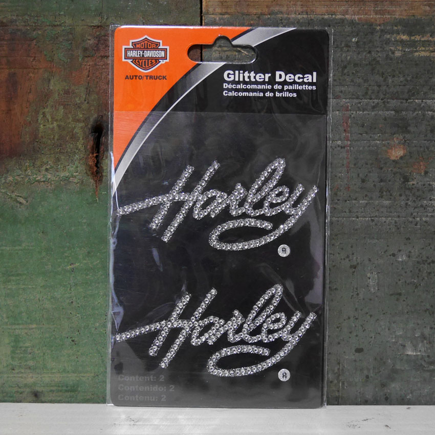 ハーレーダビッドソン  グリッター デカール Harley-Davidson ラインストーンアメリカン雑貨の画像