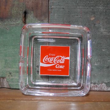 コカ・コーラ 卓上灰皿 coca-cola アッシュトレイ ガラス灰皿 アメリカン雑貨画像