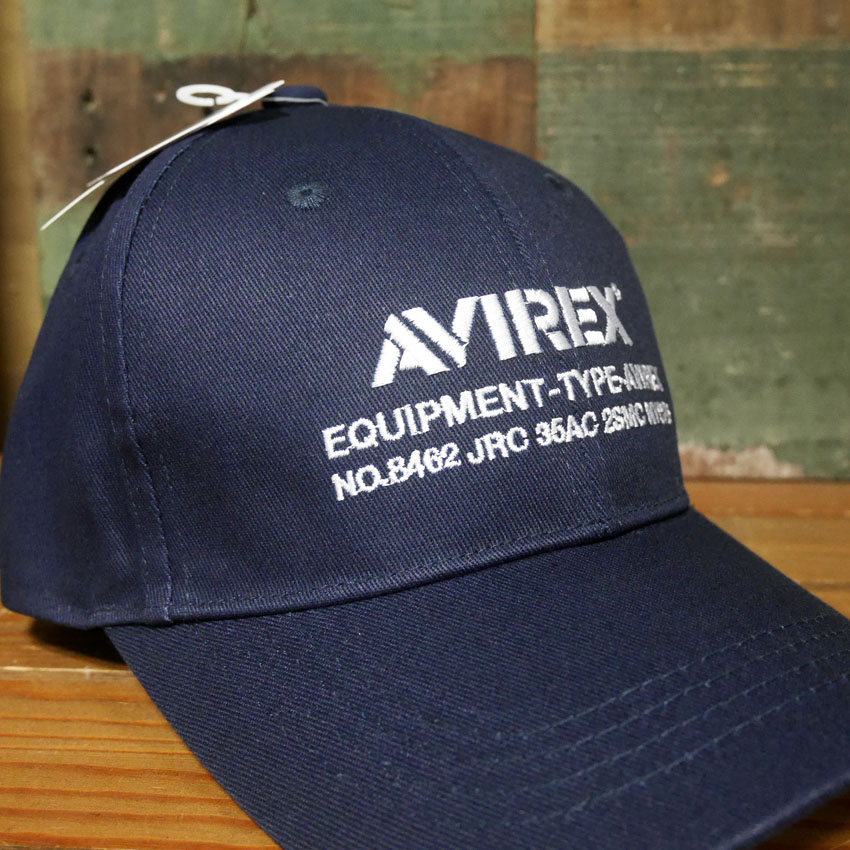 AVIREX 帽子フルキャップ ネイビー アヴィレックス ベースボールキャップ ミリタリー　アメカジ　アメリカン雑貨画像