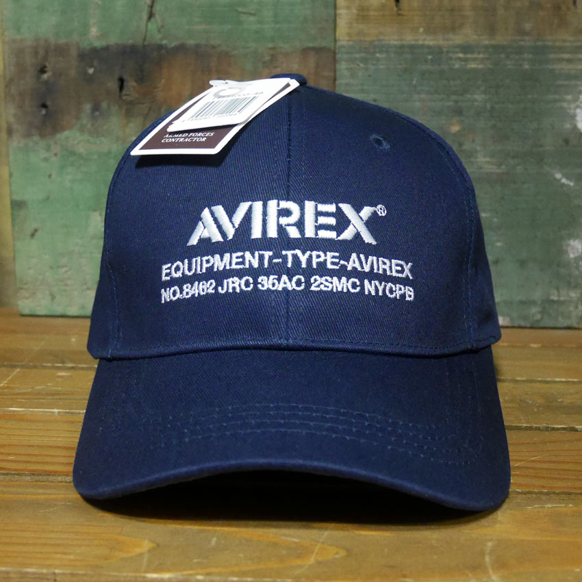 AVIREX 帽子フルキャップ ネイビー アヴィレックス ベースボールキャップ ミリタリー　アメカジ　アメリカン雑貨の画像