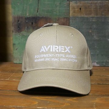 AVIREX 帽子フルキャップベージュ アヴィレックス ベースボールキャップ ミリタリー　アメカジ　アメリカン雑貨画像