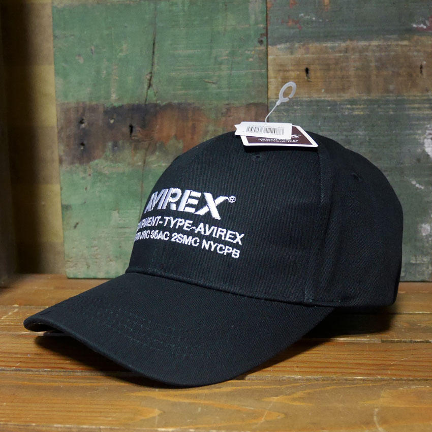 AVIREX 帽子フルキャップ　ブラック アヴィレックス ベースボールキャップ ミリタリー　アメカジ　アメリカン雑貨の画像
