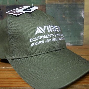 AVIREX 帽子フルキャップ　カーキ アヴィレックス ベースボールキャップ ミリタリー　アメカジ　アメリカン雑貨画像