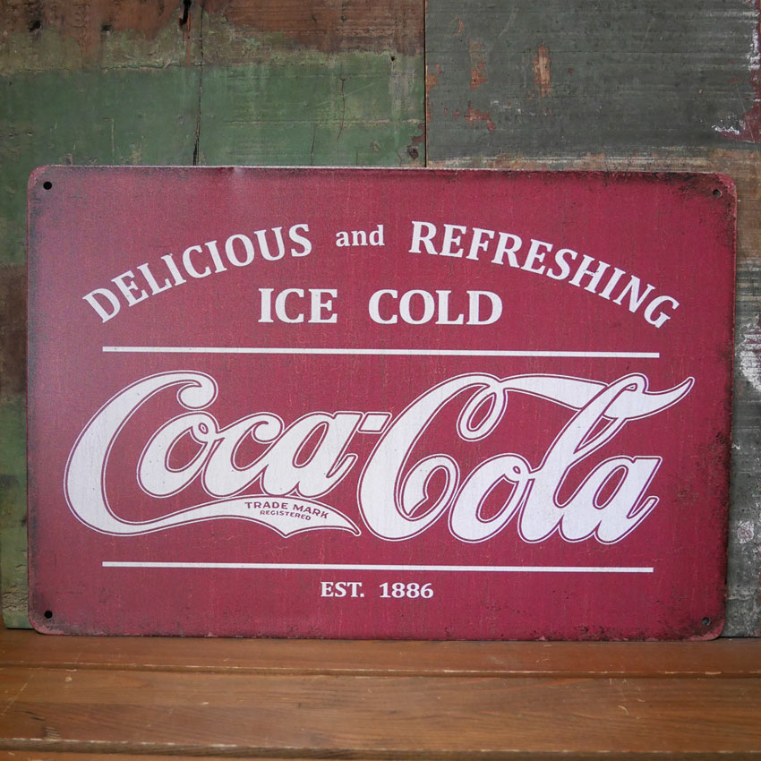  コカ・コーラ A4サイズ看板　ティンサイン　コークサイン看板　アメリカン雑貨画像