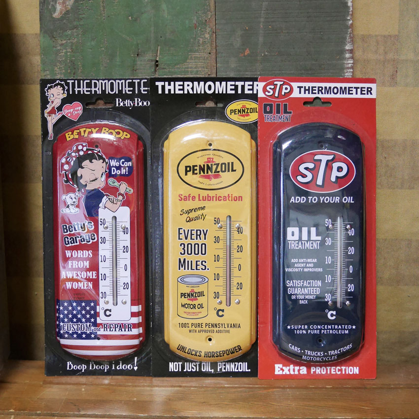 アメリカンスティール　サーモメーター　温度計　 アメリカン雑貨の画像