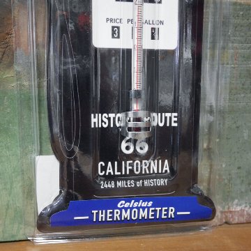アメリカンスティール  ガスポンプ　サーモメーター　温度計　 アメリカン雑貨画像