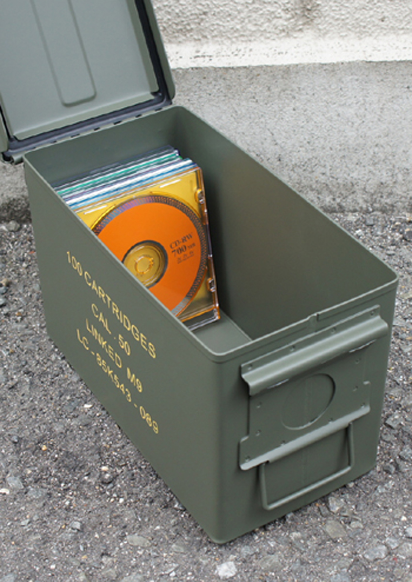 U.S. アンモボックス 収納 小物入れ CD/DVDケース 米軍 ミリタリー 弾薬箱