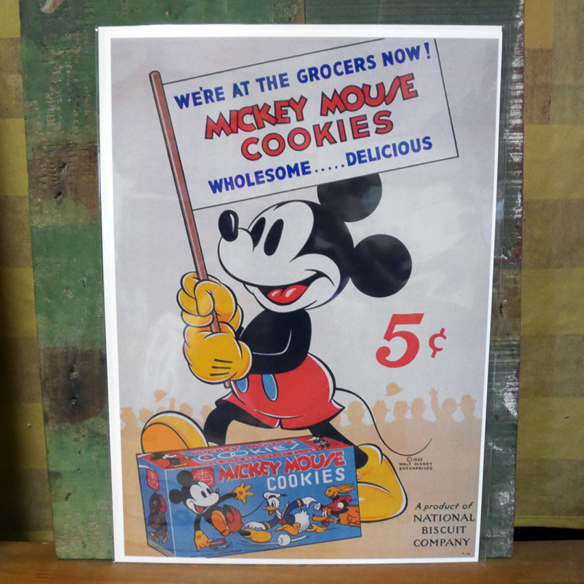 ポスター ミッキーマウス MICKEY MOUSE オールドディズニー B4 アメリカンポスター