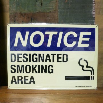 インフォメーションサイン SMOKING 蓄光看板 スモーキングサイン インテリア 喫煙 アメリカン雑貨画像