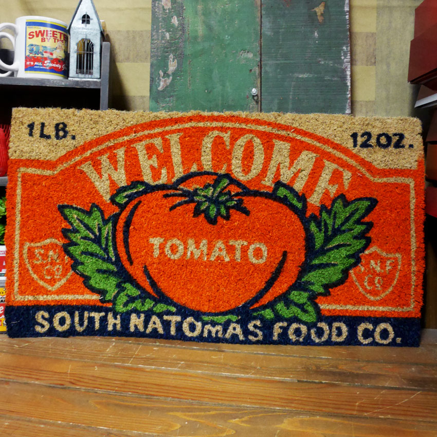 ウェルカムコイヤーマット トマト  WELCOME MAT コイヤーマット　玄関マット  アメリカン雑貨の画像